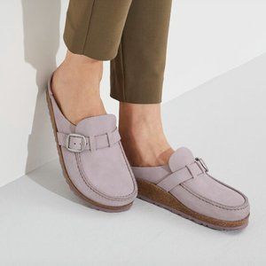 Like New! Birkenstock Buckley Nubuck Leather Clogs Yomo Lilac Purple 42 Narrow